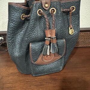 Dooney & Bourke Black and Brown Shoulder Bag